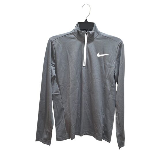 Nike Boys XL Gray 1/4 Zip Pullover Long Sleeve Athletic Top w/ Back Pocket - Picture 9 of 13
